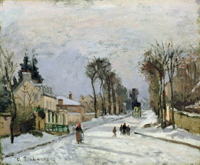 De Versaillesweg bij Louveciennes, 1869 door Camille Jacob Pissarro